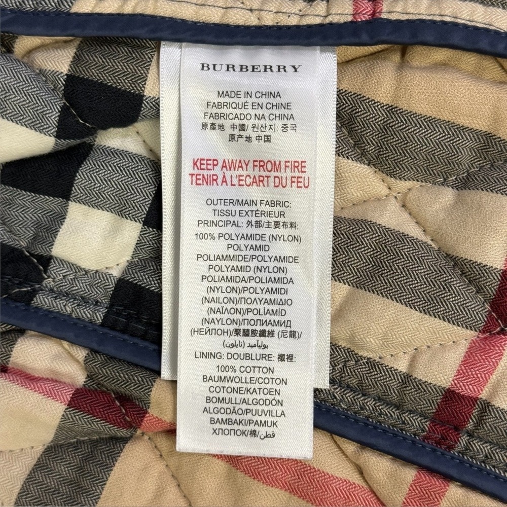 Burberry Navy Quilted Kids Jacket - Picture 9 of 11